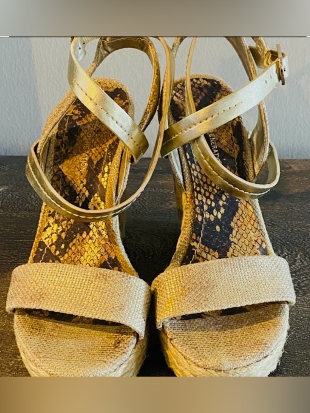 BCBGeneration, Snake Skin Wedge heels, Size 10